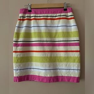 Banana Republic Women's Size 4 Striped Pencil Skirt. Lined With Zipper